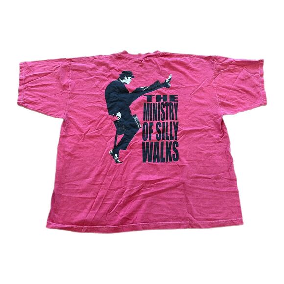 Vintage Monty Python Shirt Mens‎ XXL Ministry of Silly Walks Red Cotton 90s - Picture 1 of 6